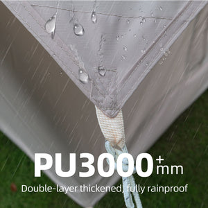 Beige Inflatable Tent for Camping with Waterproof Canopy