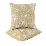 2 Pack Weatherproof Outdoor Cotton Pillow Set, Water and Fade Resistant