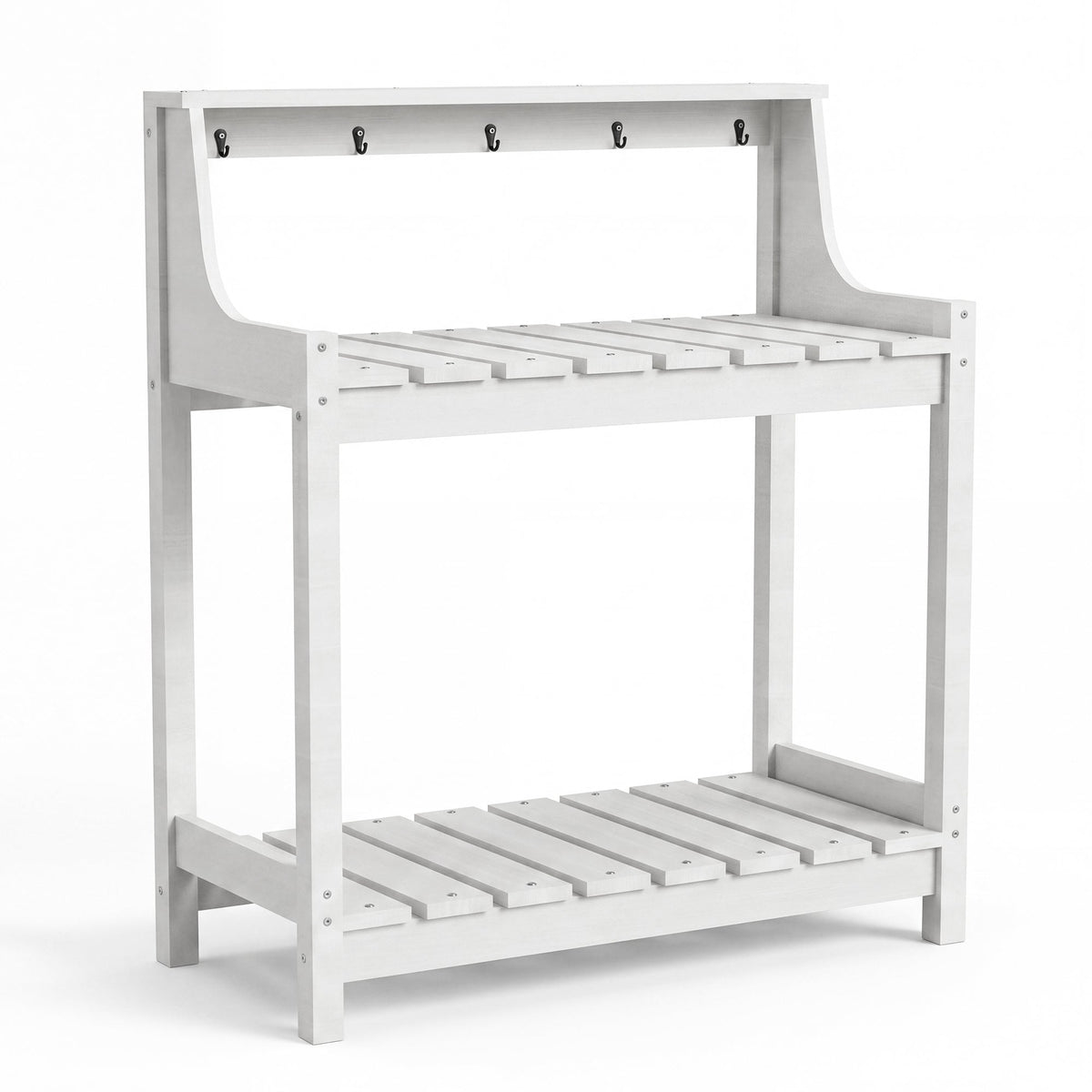 Potting Benches for Outside, HDPE Garden Potting Table with Storage