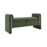 Modern Teddy Upholstered Large Bed End Bench With Arms And Storage