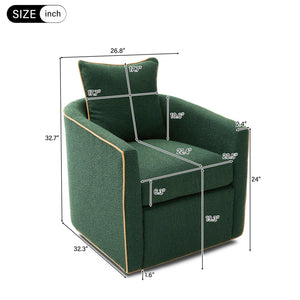 Swivel Accent Chair with Rotating Base for Living Room