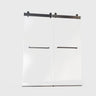Frameless Double Sliding Soft-Close Shower Door, 3 / 8" (10Mm) Thick SGCC Tempered Glass Door, Matte