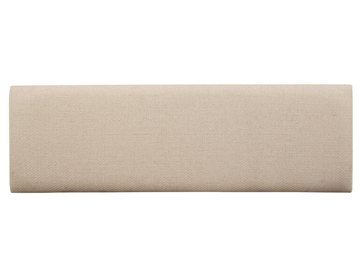 Tristan - Upholstered Backless Bench With U-Shaped Legs - Swiss Coffee
