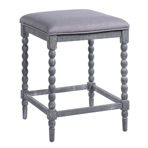 26" Counter Stools - Set of 2 with Upholstered Seat