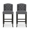 Vienna - Contemporary Fabric Tufted Wingback Counter Stools (Set of 2)