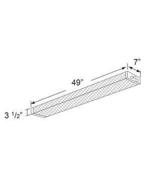 49"w Prismatic Wraparound 1-Light Integrated LED Lightstrip [2 PACK] Ceiling Lights by RP Lighting