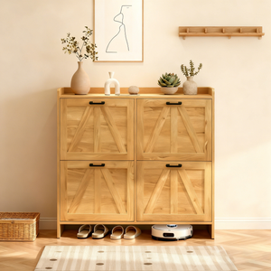 Farmhouse Style Shoe Cabinet