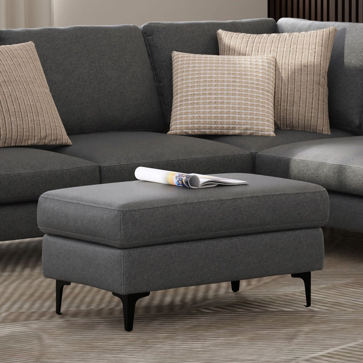 Ava - Versatile Mid Century Ottoman