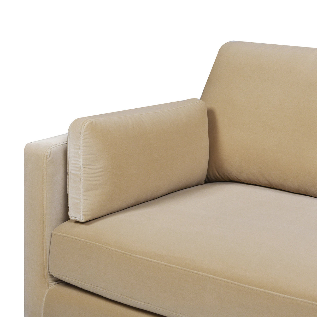 Knox 84' Modern Farmhouse Sofa, Fawn Brown Performance Velvet