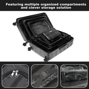 Luggage Sets ABS+PC Hardshell 4pcs Lightweight Durable Suitcases