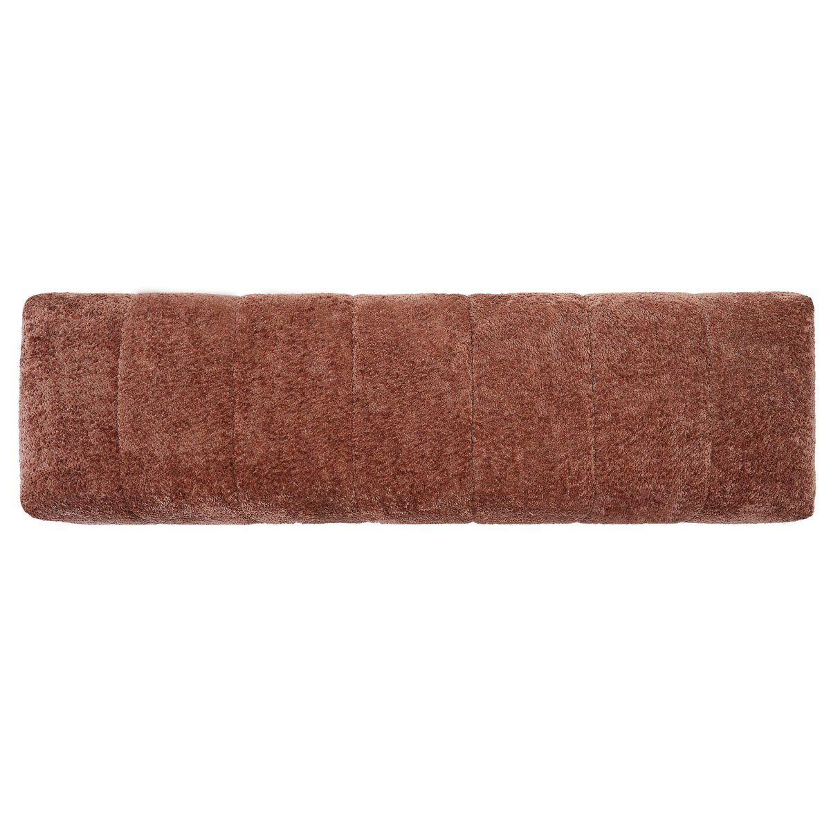 Rust Red Boucle Indoor Dining Bench