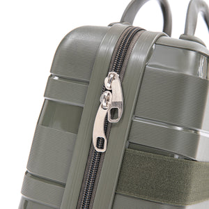 4 Piece Set Spinner Wheel Luggage with Cosmetic Case in Green