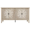 Modern Storage Cabinet With 4 Doors & Adjustable Shelves