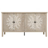 Modern Storage Cabinet With 4 Doors & Adjustable Shelves