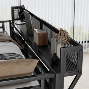 Loft Bed With Storage Shelves, Wardrobe