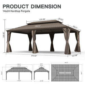 14' X 24' Hardtop Gazebo