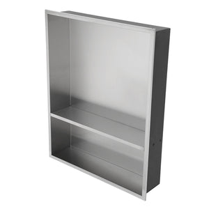 Modern Stainless Steel Shower Niche Double Shelf For Bathroom