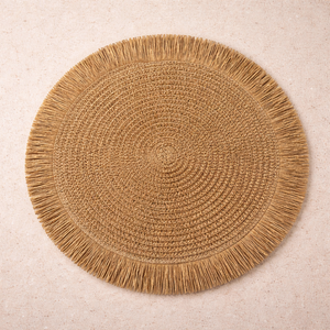 Santorini Straw Fringe Placemats - 15"