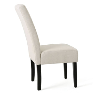 Upholstered Dining Chairs, Modern Fabric Dining Room Chair (Set of 2) - Beige