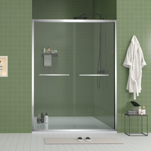 Aluminum Frame Double Sliding Shower Door (56-60"x70")