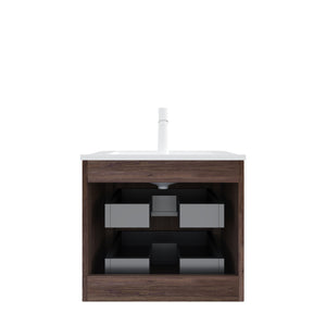 Noor 24" Bathroom Vanity with Sink, Wall-Mounted Floating Plywood Bathroom Storage
