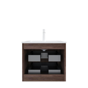 Noor 24" Bathroom Vanity with Sink, Wall-Mounted Floating Plywood Bathroom Storage