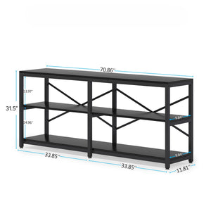 Console Table With X Back Design, Extra Long Storage