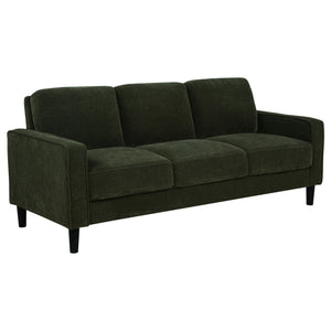 Ruth 77-inch Fabric Upholstered Track Arm Sofa Matcha Green