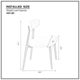 Modern Dining Chairs Set of 2 Grey