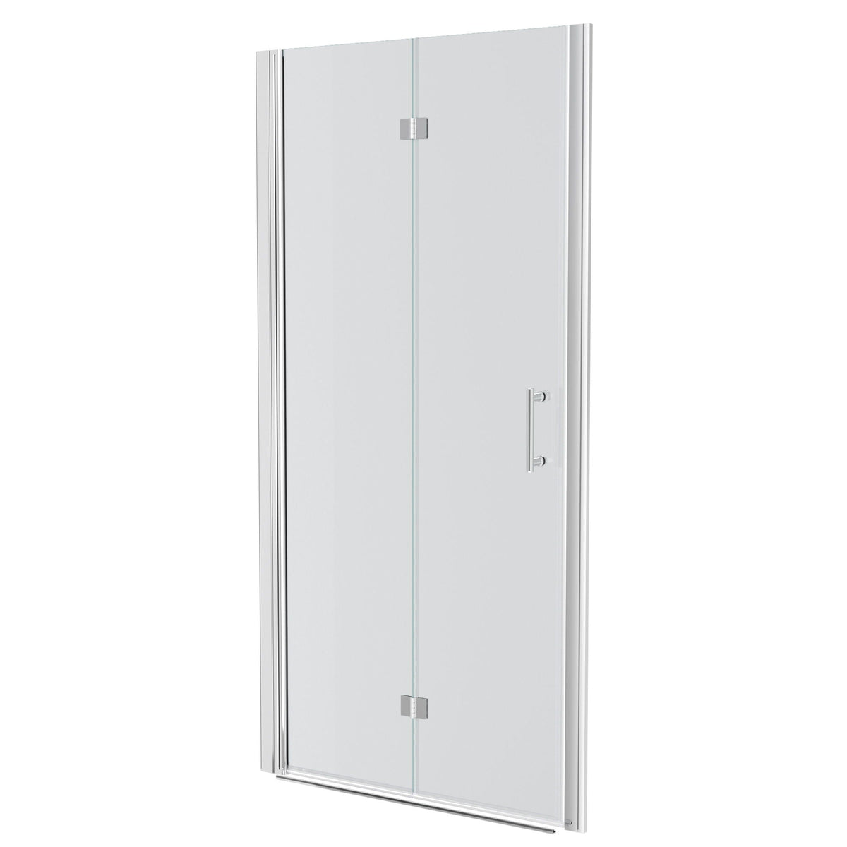 Fold Frameless Shower Door With Tempered Glass