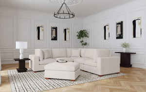 Lakeview 6-piece Upholstered Modular Sectional Sofa Ivory