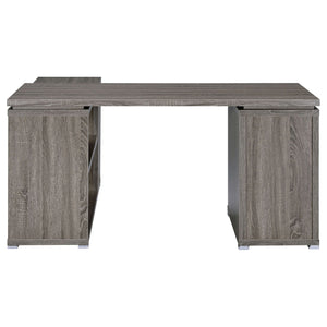 Tona - L-Shape Computer Desk With 3 Drawers And 5 Shelves