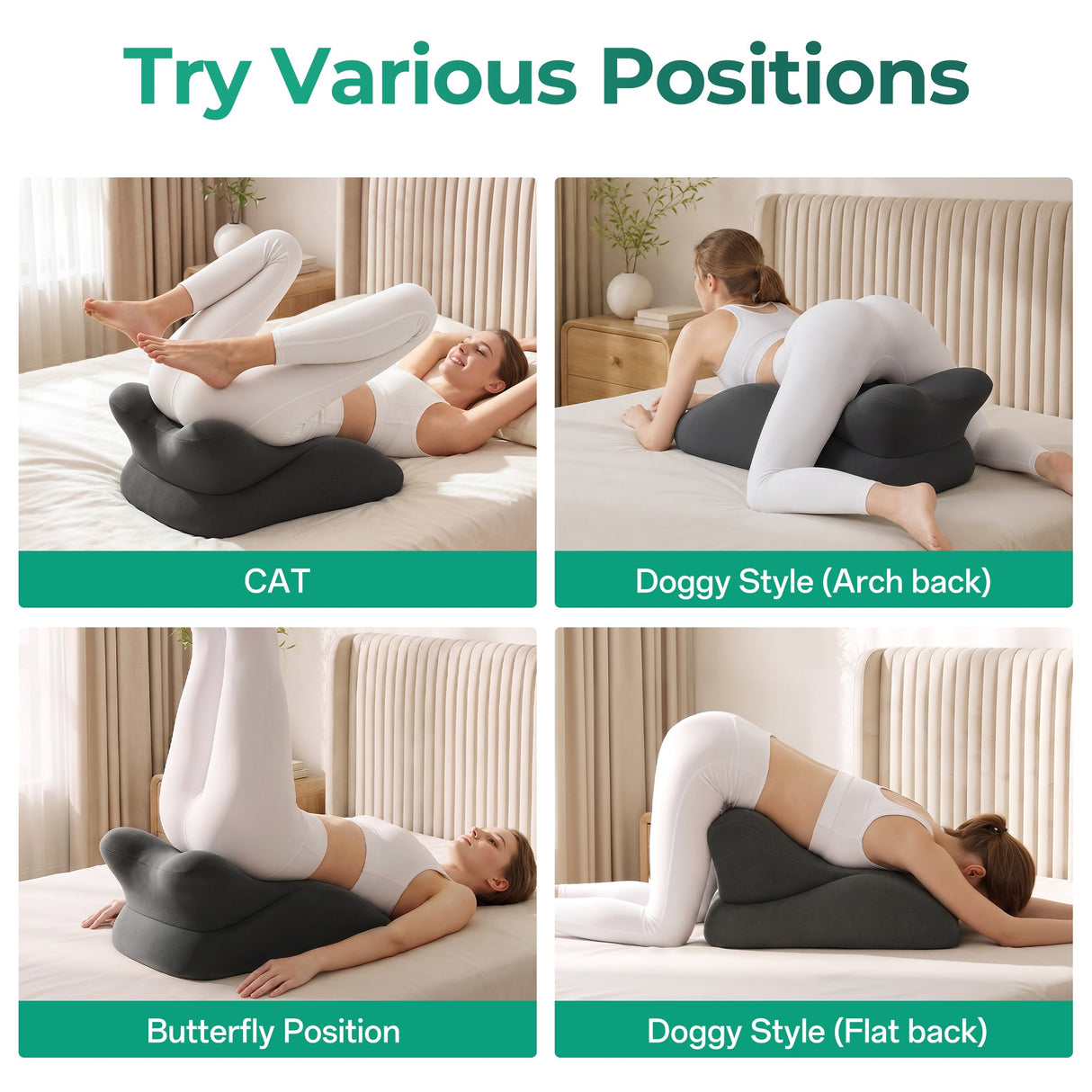 Memory Foam Ergonomic Wedge Pillow for Couples