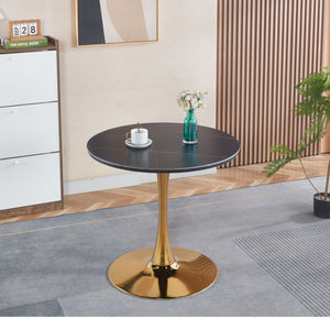 Mid-Century Tulip Dining Table with Round Top and Pedestal Base - Multiple Colors