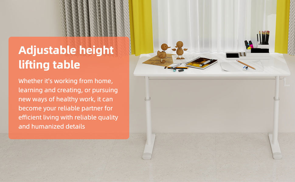Height-Adjustable Multifunctional Study Desk