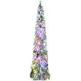 7ft Tall Prelit Pencil Artificial Christmas Tree, 350 Warm White or Colorful LED Lights