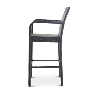 Outdoor Wicker Barstools With Rattan And Iron Frame