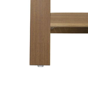 2-Piece Outdoor Gray Acacia Wood Conversation Set