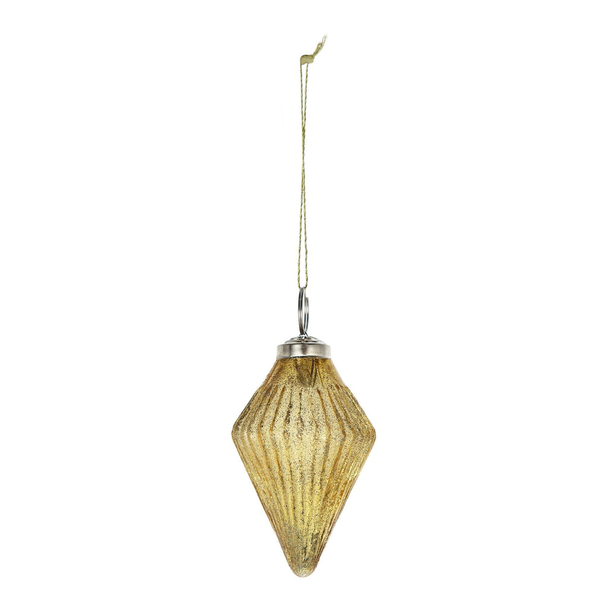 Gold Glass Decorative Hanging Ball Christmas Ornaments - Set of 6 or 12