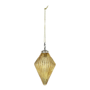 Gold Glass Decorative Hanging Ball Christmas Ornaments - Set of 6 or 12
