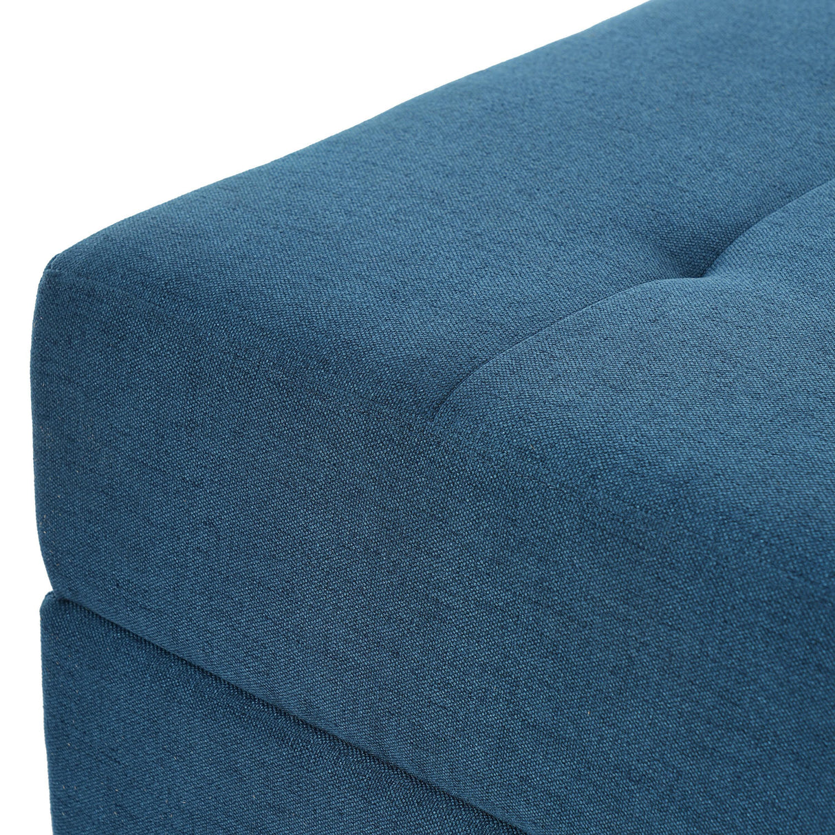 Navy Tufted Ottoman