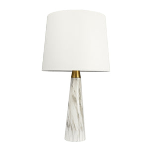 Enclave - Hydro Table Lamp With On / Off Switch Base Shade - Gold / White / White Marble