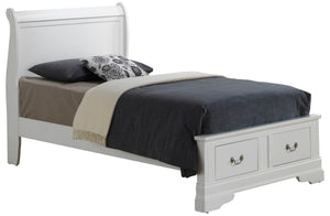 Upholstered Panel Sleigh Bed Design