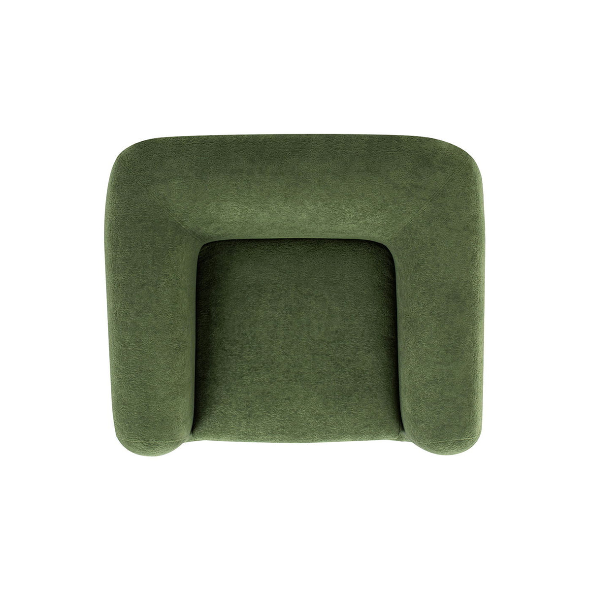 Sherpa Arm Chair with Removable Cushion - Black, White, Dark Green