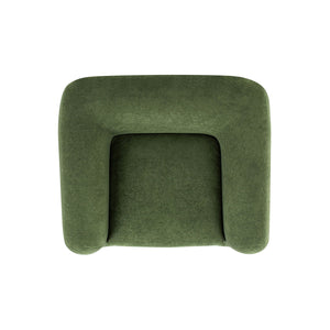 Sherpa Arm Chair with Removable Cushion - Black, White, Dark Green