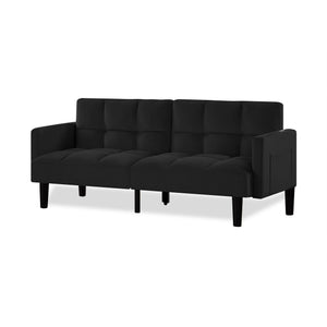 Velvet Futon Couch Convertible Folding Sofa Bed