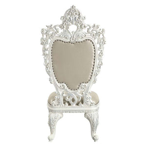 Vanaheim - Side Chair (Set of 2) - Beige Synthetic Leather & Antique White