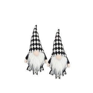 Set of 2, 8.3x4.7x15.7" Fabric Gnome Decor