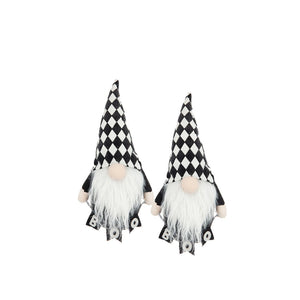 Set of 2, 8.3x4.7x15.7" Fabric Gnome Decor