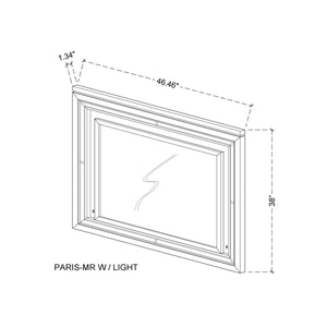 Cross - Glam Mirror With LED - Champagne